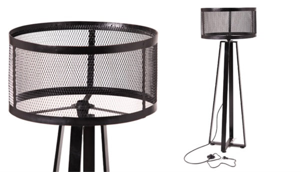 ForgeGlow Tower Black Floor Lamp