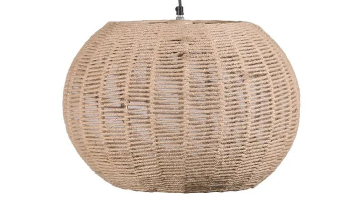 Rustic Jute Dome Pendant Light