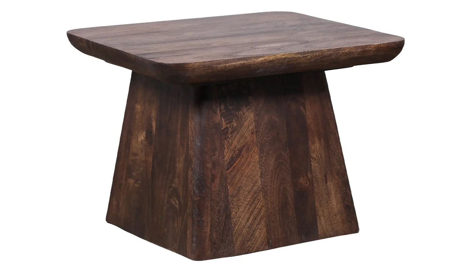 Aisne Walnut Square Mango Wood Coffee Table Tall