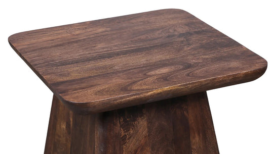 Aisne Walnut Square Mango Wood Coffee Table Tall