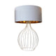Ally Wire White Table Lamp With White Shade