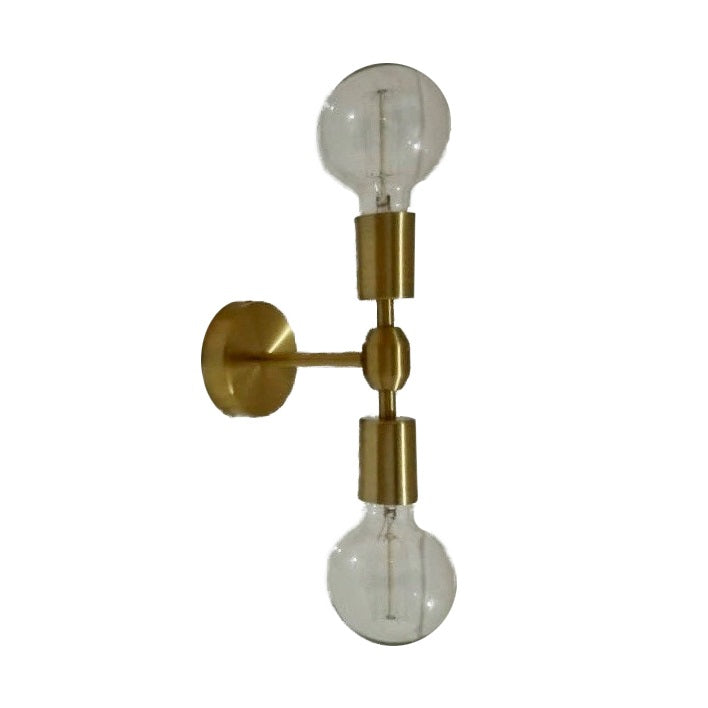 Geranium Brushed Brass Wall Light - 2 Light